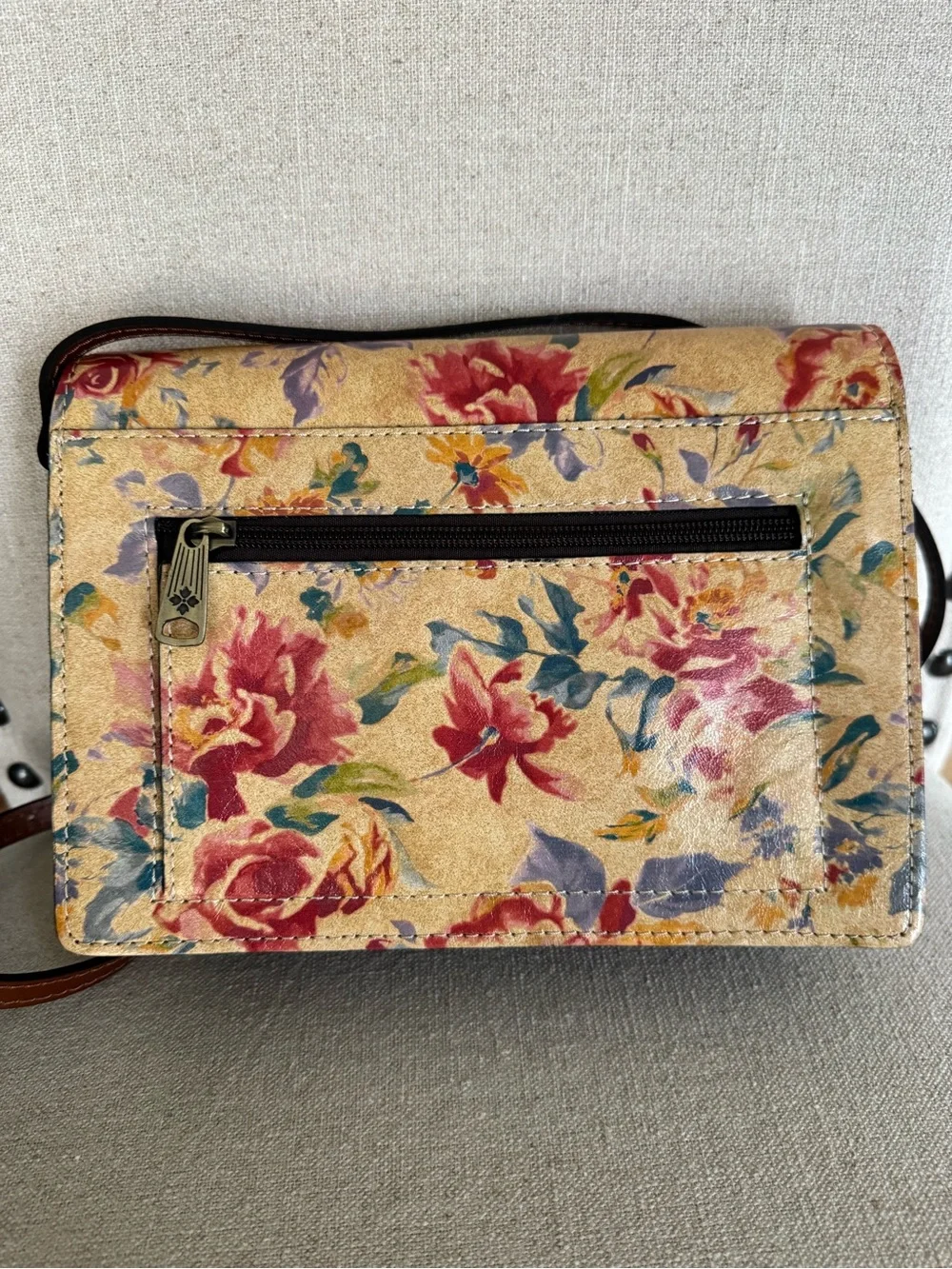 Patricia Nash leather Floral Crossbody Bag - Picture 5 of 8